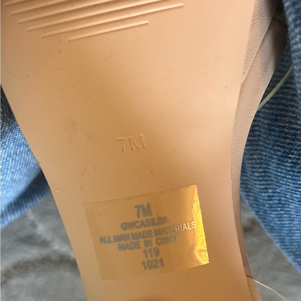 Guess Tan Heels with Transparent Straps - Picture 3 of 3